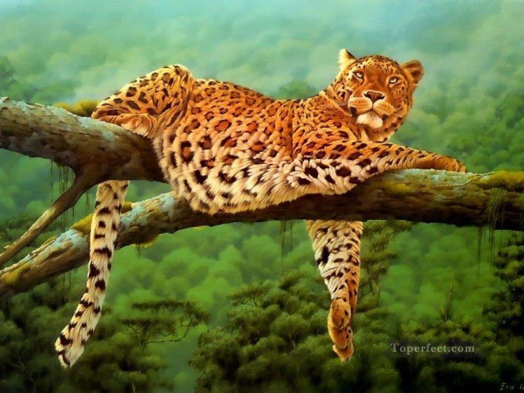 léopard 10 Peintures à l'huile
